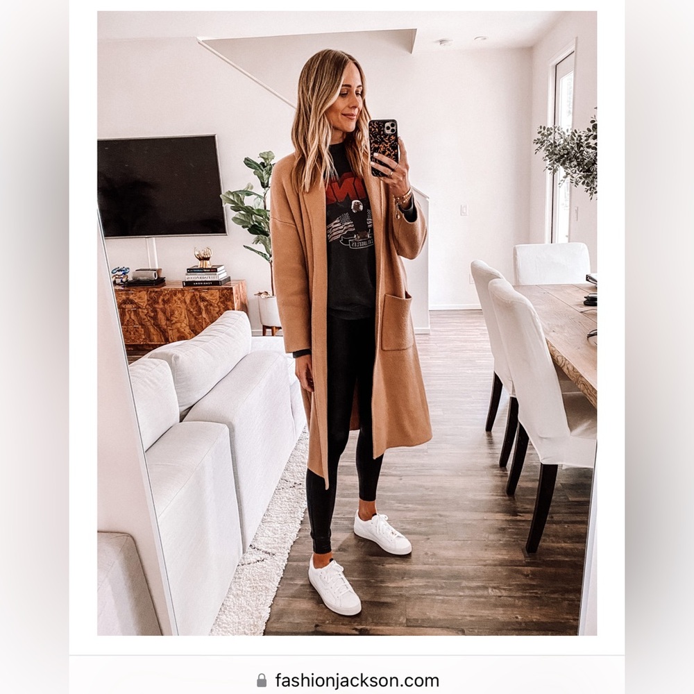 Mango Knit Camel Coatigan